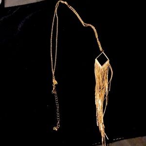 Gold long costume Jewelry necklace